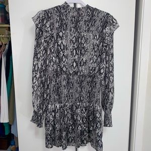 Women’s English Factory Smocked Long Sleeve Dress